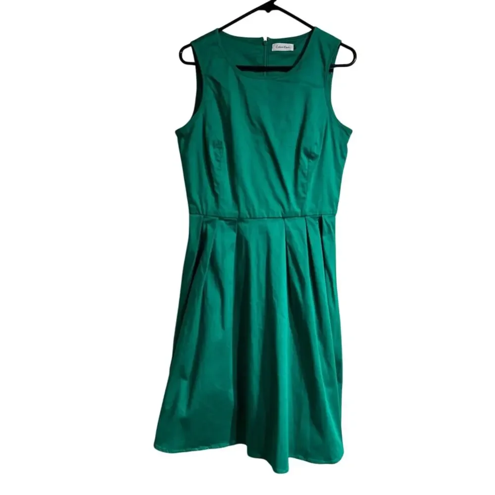 Calvin Klein Kelly Green A-line dress